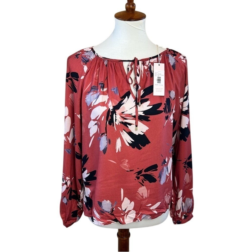 Yumi Kim Raven Top Sienna Fiesta Cinnamon Floral Blouse XS NWT
